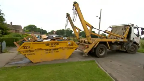 Skip in Thorpe St Peter