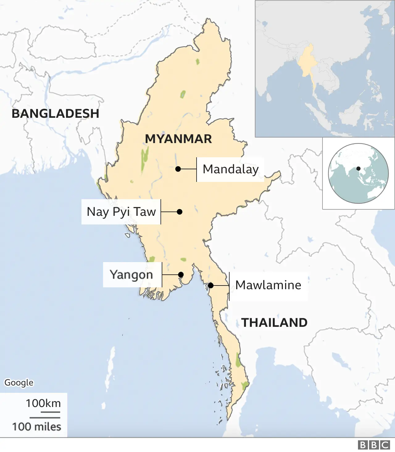 Map of Myanmar