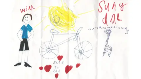 A homemade Father's Day card