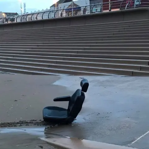 Lytham & Blackpool Coastguard Rescue Team Abandoned mobility scooter