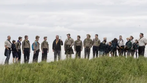 Bournemouth News Rt Revd Stephen Lake joined by Scouts