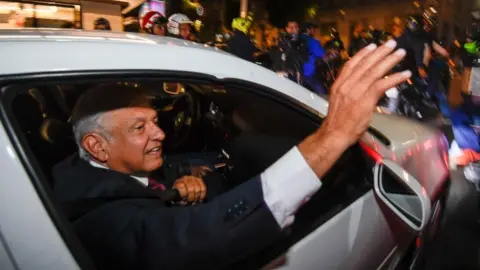 AFP Andres Manuel Lopez Obrador in Mexico City, 1 July 2018