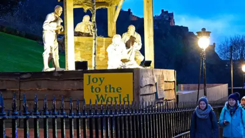 Craig Brown / Alamy Stock Photo Nativity scene, The Mound, Edinburgh