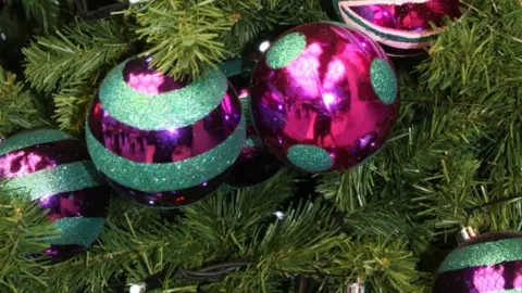 BBC Christmas tree with baubles