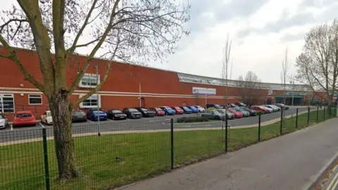 The pavement outside Admiral Lord Nelson School where the 5G mast will be located