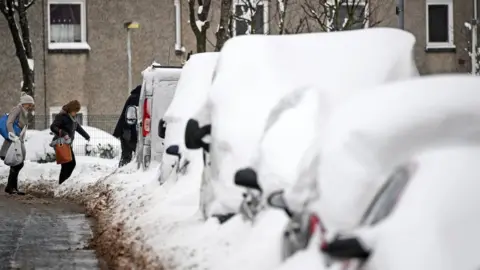 Getty Images Alexandria in West Dunbartonshire under a thick layer of snow