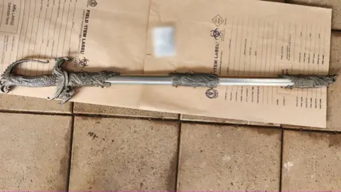 NSW Police A sword seized by police