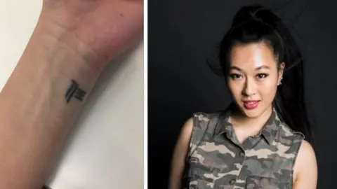KimberlyYam @kimmythepooh Kimberly Yam, a Chinese-American journalist, got a tattoo of her family name aged 20 after being bullied for her ethnicity as a child