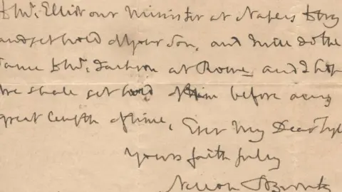 Bonhams Auctioned letter from Nelson