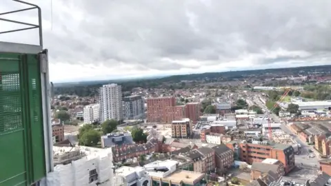 LDRS View from the highest occupiable part of the new office development