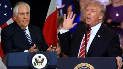 EPA & Reuters US President Donald Trump and Secretary of State Rex Tillerson