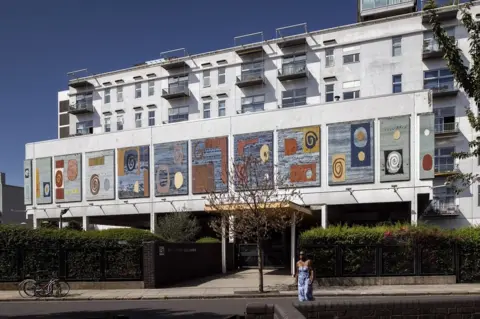 Historic England Archive John Piper panels on the Piper Building