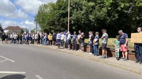 Emma Baugh/BBC Southend United protest