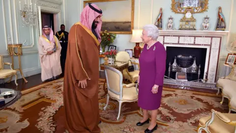 Reuters The Queen with Crown Prince Mohammed Bin Salman