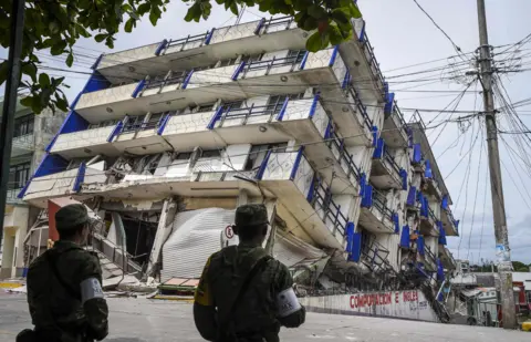 AFP building that has half-collapsed