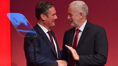 Getty Images Sir Keir Starmer (left) and Jeremy Corbyn