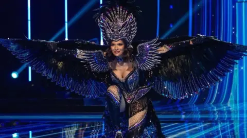 Miss Nicaragua Sheynnis Palacios during the 72nd Miss Universe Competition National Costume Show on November 16, 2023 in San Salvador, El Salvador.
