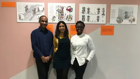 Stephen Lawrence Designers Ayanna Blair-Ford, Shreeya Radia and Quincy Haynes