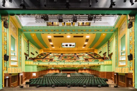 Sally Ann Norman Inside Stockton's Globe Theatre