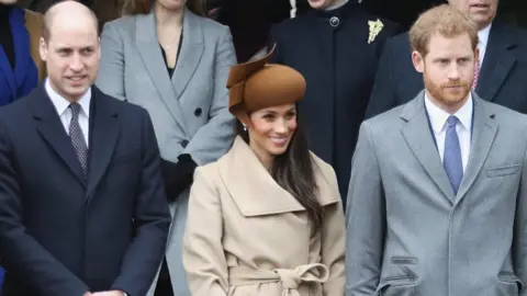 Getty Images William, Meghan and Harry