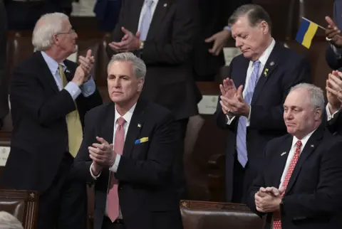 Getty Images Republicans wearing Ukraine colours