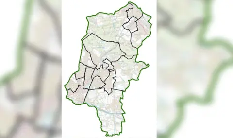 The Local Government Boundary Commission Map of Cannock Chase District Council