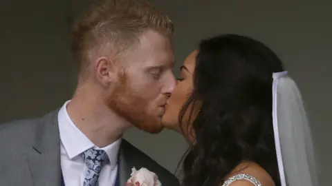 PA Ben Stokes and Clare Ratcliffe