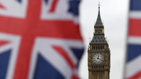 Getty Images Big Ben between flags