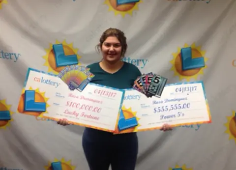 California Lottery Rosa Dominguez, 19, wins the California Lottery twice in a week.