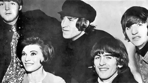 DJ Cathy Spence with the Beatles