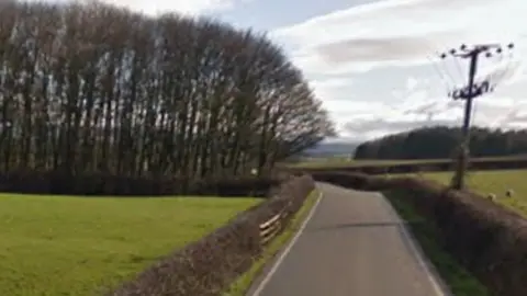 The cyclist crashed in the Lancashire countryside