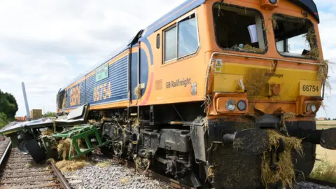 RAIB Train and bale chaser after crash