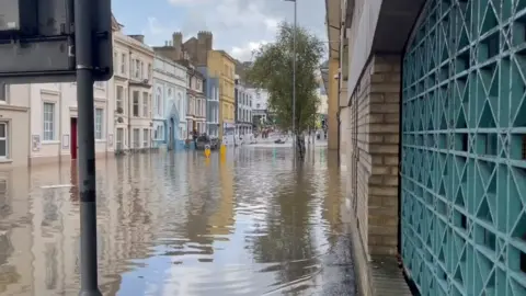 Chris Limb A flooded street in Hastings