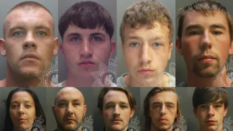 North wales police The nine members of an organised drugs gang