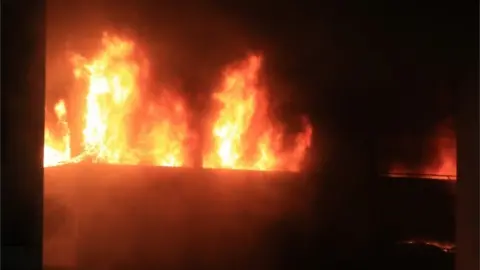 PA Liverpool car park blaze