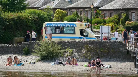 PA Media Loch Lomond attracted Scots during the record breaking hot weather