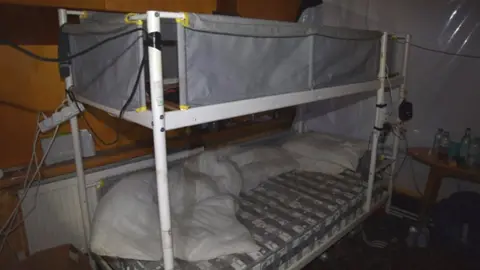 Lancashire Police Beds inside the building