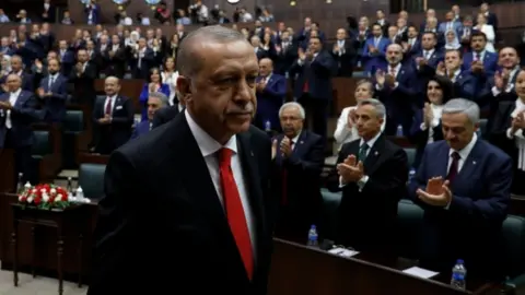 Reuters Recep Tayyip Erdogan addresses parliament, 7 July 2018