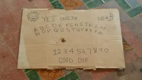 Lincolnshire Police Cardboard Ouija board