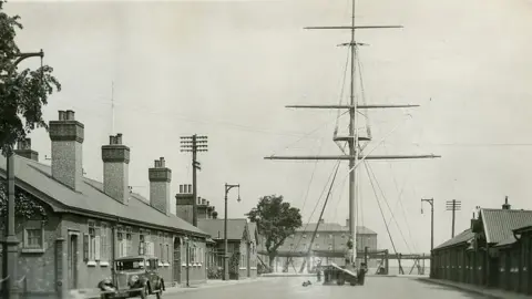 Getty Images The quarterdeck, Royal Navy training establishment, Shotley, Suffolk, 1936