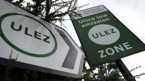 EPA A sign announces the start of the London Ultra Low Emission Zone