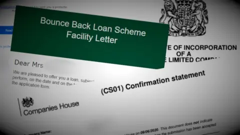 BBC Library photo of Bounce Back Loan Scheme letters