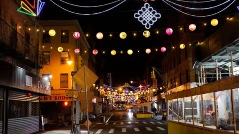 Getty Images New York's Chinatown district on 13 January 2021