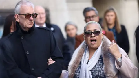 Reuters Mina Smallman, the mother of Nicole Smallman and Bibaa Henry, speaks outside the Old Bailey in London