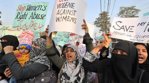 Getty Images File photo of a protest against gender violence in Pakistan