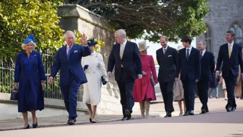 PA Media The Queen Consort , King Charles III, the Princess Royal, the Duke of York, The Duke and Duchess of Edinburgh and the Earl of Wessex