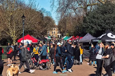 Jemma Cox Victoria Park in London on Sunday