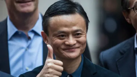 Getty Images Jack Ma giving a thumbs up