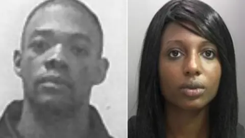 Police handout Garvey Barnes (left) and Kimberley Brown (right)