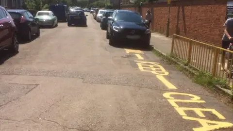 BBC Car parked on school zig-zags